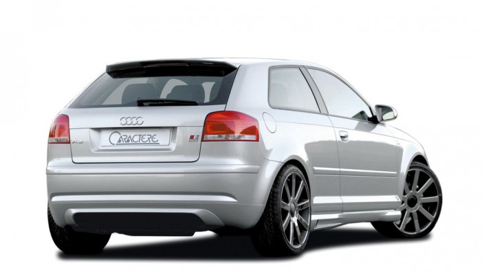 Spoiler la bara spate Caractere | Audi A3 2004-2008 (8P), fara evacuare sport
